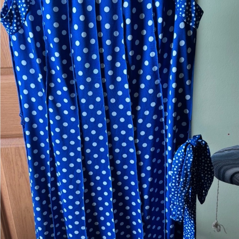 Perceptions Blue and White Polka Dot Kids Dress